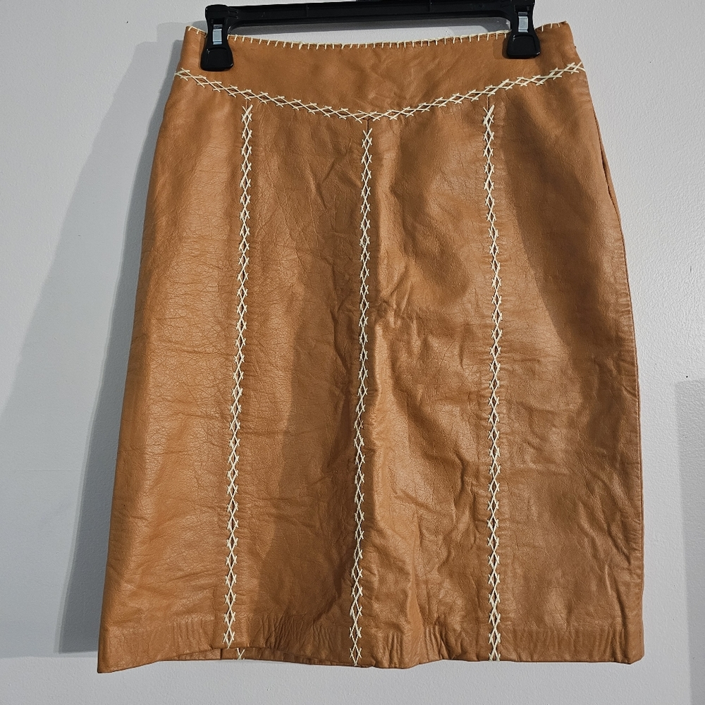 GAP Y2K Leather boho midi skirt, size 1 EUC